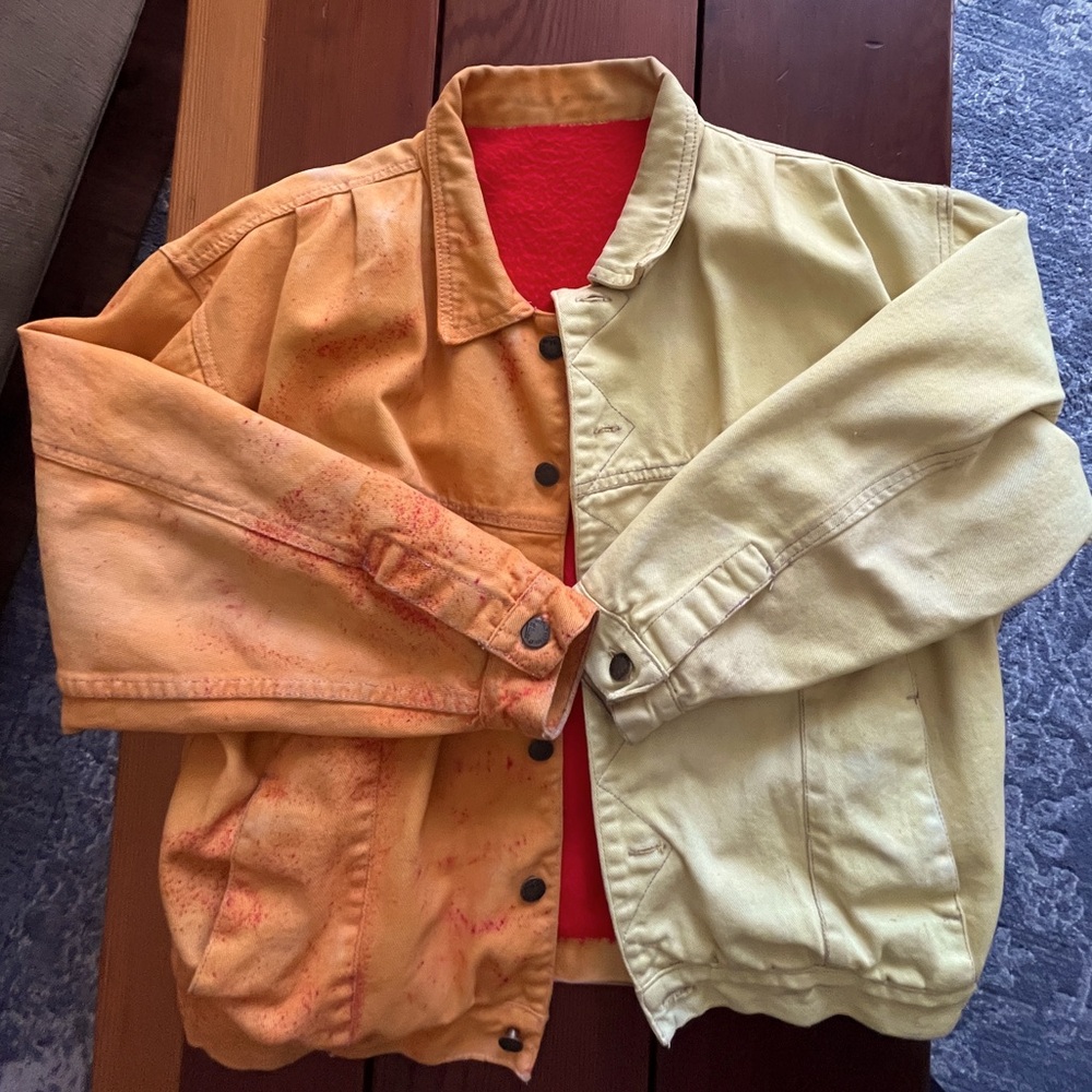 Orange/yellow ombré jacket super warm